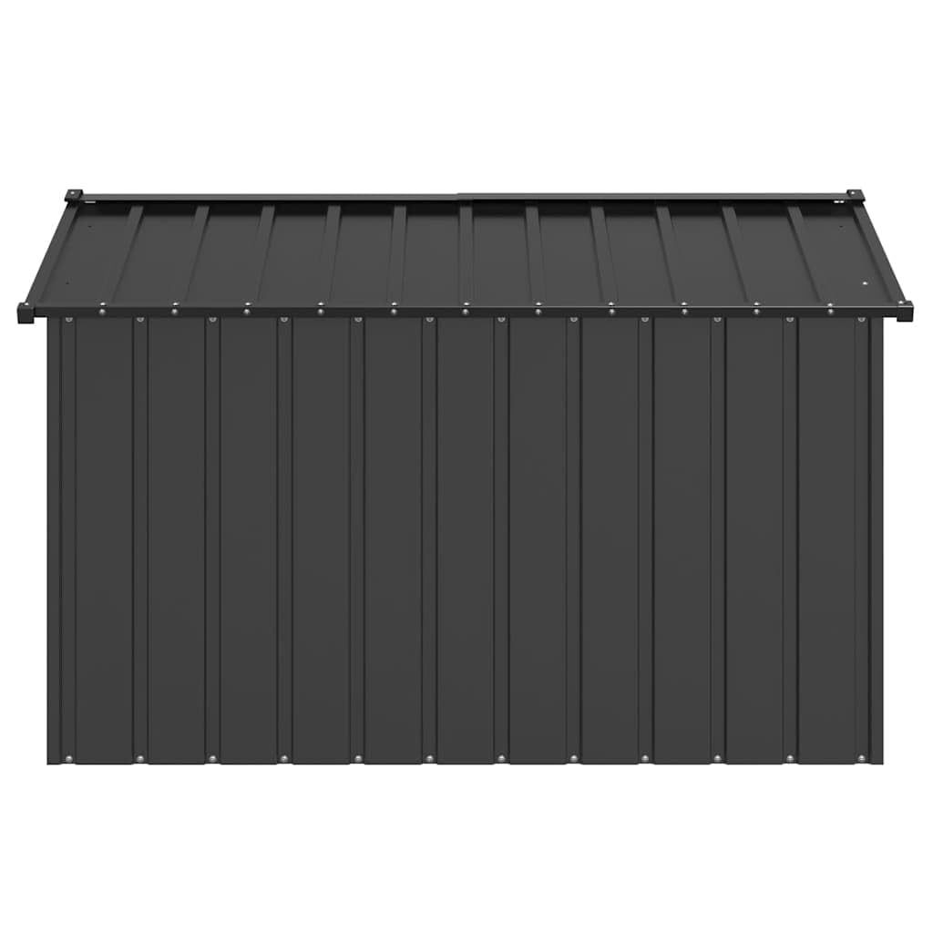vidaXL Niche pour Chien avec Toit Noir 113x153x101 cm Acier galvanisé, Cage de Chien, abri pour Chien, Cage pour Animaux de Compagnie, Cage pour Chien