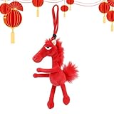 Njidher 2026 Año Nuevo Chino Peluche Caballo,Costos De Colección Chino Lindo Y Dulce - Mascota Caballo - para Coches Bolsas Escaparate Casa Escuela Oficinas Cafés Librerías Sofás