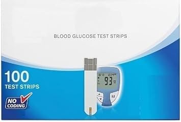 Blood Glucose Test Strips, 100 Count, Compatible with Bayer Monitors, Old Model
