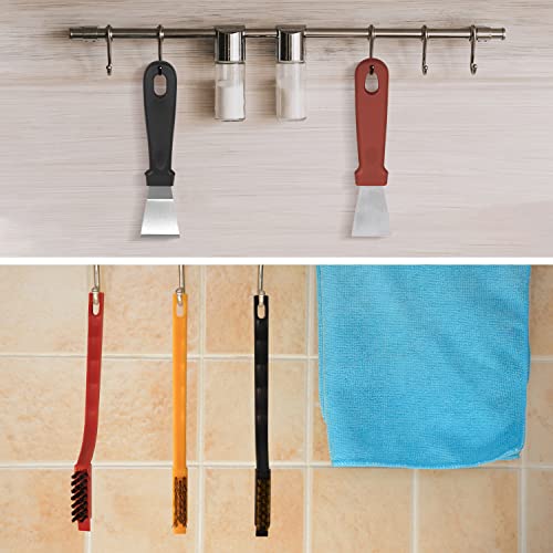Wire Brush For Cleaning With Putty Knife Scraper Set 5-Pack Brass/Stainless Steel/Nylon Wire Brushes Match Window Tool Glass Scraper Remover For Paint, Caulk, Adhesive, Sticker From Tile, Stove Top #TOP5