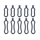 Yundxi 10pcs Bicycle Silicone Strap, Bike Light Rubber Mount Band, Universal Bike Holding Straps for Bike Light Flashlight Cellphone and More (Long O Rings)