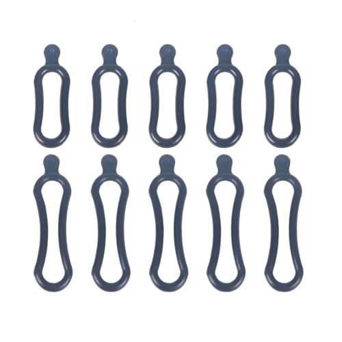 Yundxi 10pcs Bicycle Silicone Strap, Bike Light Rubber Mount Band, Universal Bike Holding Straps for Bike Light Flashlight Cellphone and More (Long O Rings)