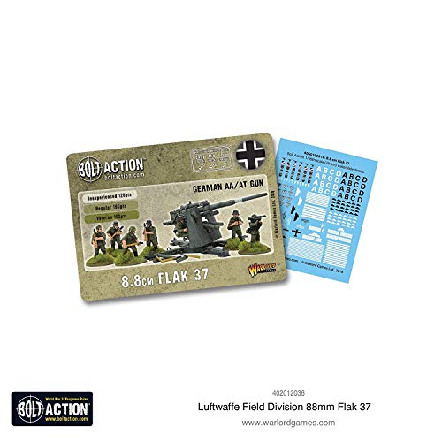 Warlord Games Bolt Action Luftwaffe Flak 37 8.8cm miniatura 4