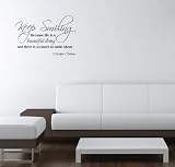 Lightsforever Marilyn Monroe Quote Keep Smiling Because Life is Beautiful Vinyl Wall Decal Size 18'(w) X 12'(h)