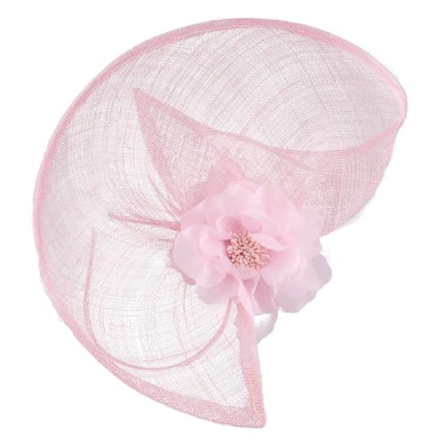 Chapeau bibi élégant avec fleur en maille accessoire cheveux