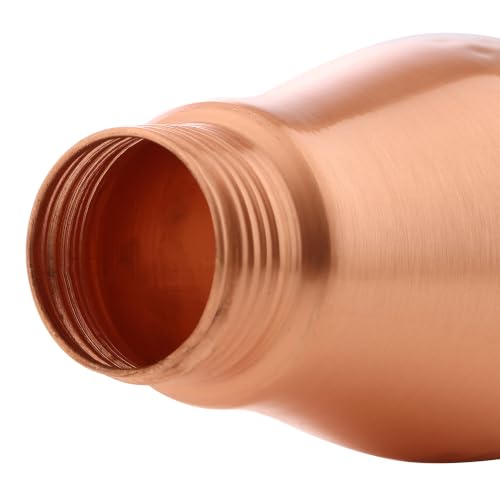Image of Tambra Pure Copper Wine Diamond Water Bottle with Advanced Leak Proof Protection and Joint Less With Matt Finish Look | Ayurveda and Yoga Health Benefits | (950 ml, Pack of 2)