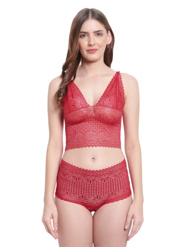 Image of BRUCHI CLUB Women's Polyester & Spandex Blend Printed Bra & Panty Set
