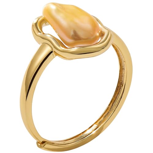 Bague Femme en Argent bague réglable perle baroque anti taille