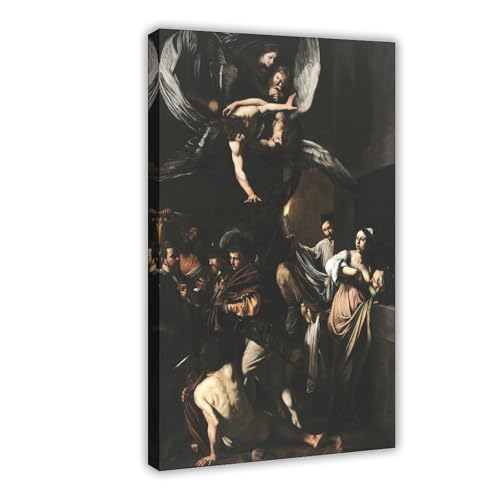 Impression sur toile Caravaggio Les sept œuvres miséricorde grand réalisme cadre suspendre bureau