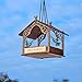 Memorial Bird Feeder, Wooden Outdoor Hanging Bird Feeder for Small Wild Birds, Thoughtful Garden Gift for Sympathy, Mother’s Day, Remembrance, or Nature Lovers
