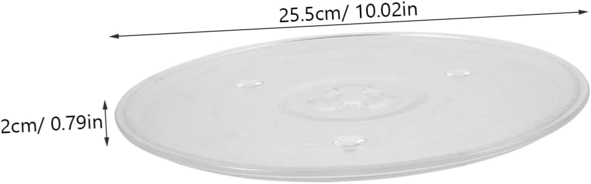 WOONEKY Microwave Turntable Plate Replacement Glass Plate 24.5/25.5cm Y-type Bottom Easy-clean Design