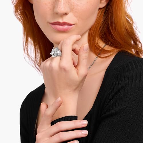 Chevalière loup THOMAS SABO bague d'exception argent massif