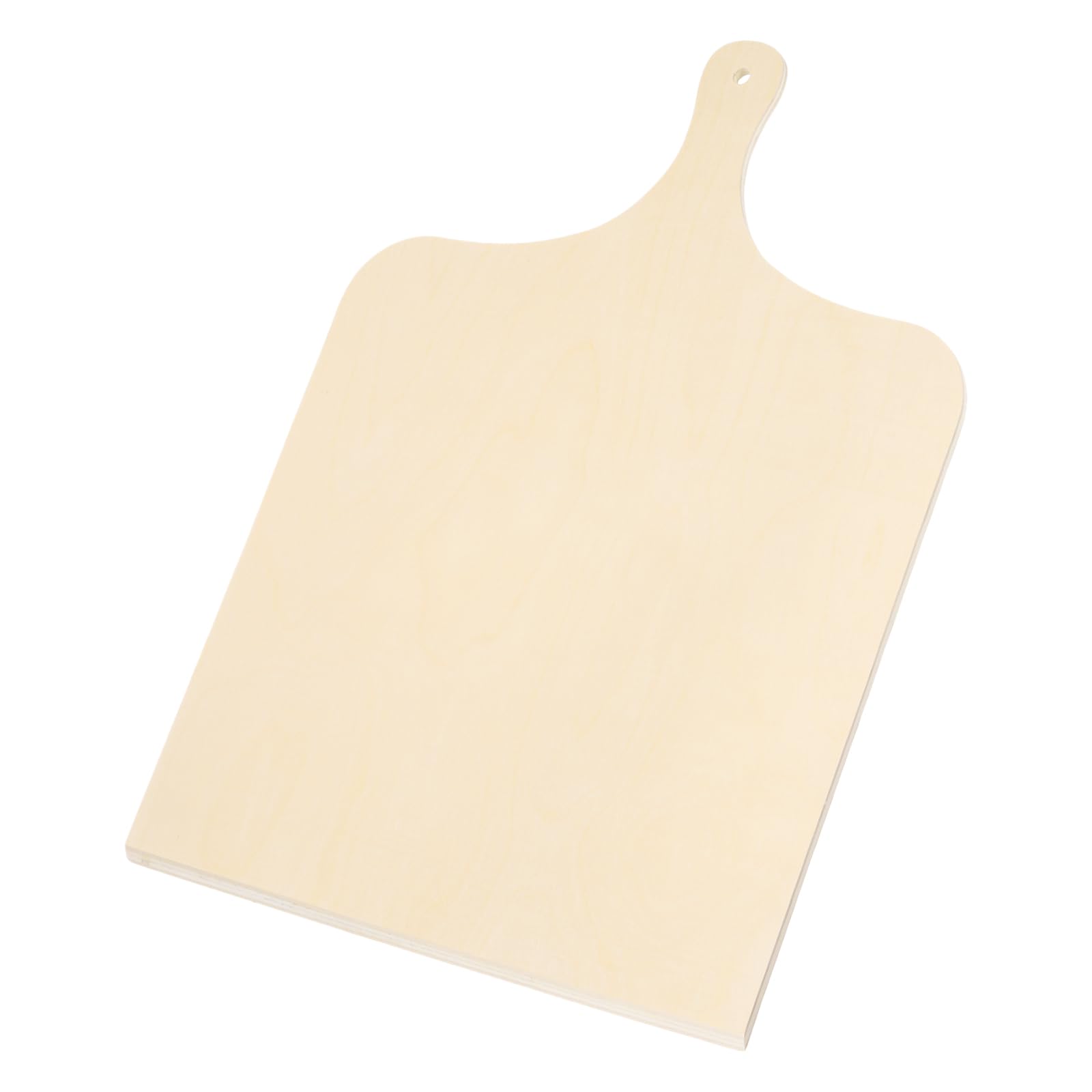 QUARKZMAN Drewniana deska do pizzy, brzoza, łopatka do pizzy, towar kuchenny z uchwytem, do układania pizzy (zestaw 1 szt., XL)