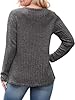 DOLNINE Womens-Plus-Size-Tops Casual Long Sleeve Shirts Trendy Button Side Split Fall Cute Tunic Sweatshirts XL-5XL, Dark Grey, 5XL #2