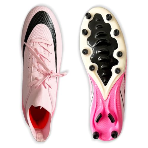 IFIKK voetbalschoenen voor heren, hoge noppen, spikes, atletische voetbalschoenen, unisex, trainingsschoenen voor kinderen, professionele trainers, outdoor, sport, voetbalschoenen voor wedstrijden, 39