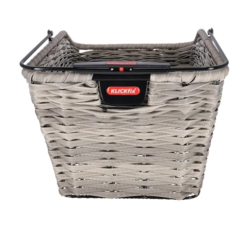 KLICKFix Structura GT Korbklip Fahrradkorb, Schilf Grau, 20 x 24 x 44 cm, 18 l