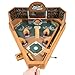 Hey! Play! Baseball Pinball Tabletop Skill Game - Classic Miniature Wooden Retro Sports Arcade Desktop Toy for Adult Collectors and Children, NULL, 13 x 12.25 x 8