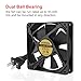 2Pcs 1225 Fan 110V 220V Dual Ball Bearing Cooler Fan 120mm x 25mm for Electronic Equipment DIY Cooling