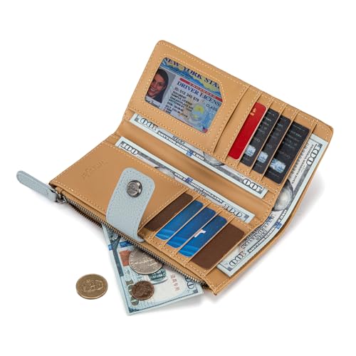Image of Montana West X Wrangler Women Wallets Minimalist Compact Credit Card Organizer for Woman Ladies Female Rfid Bifold Travel Wallet with Zipper Pocket
