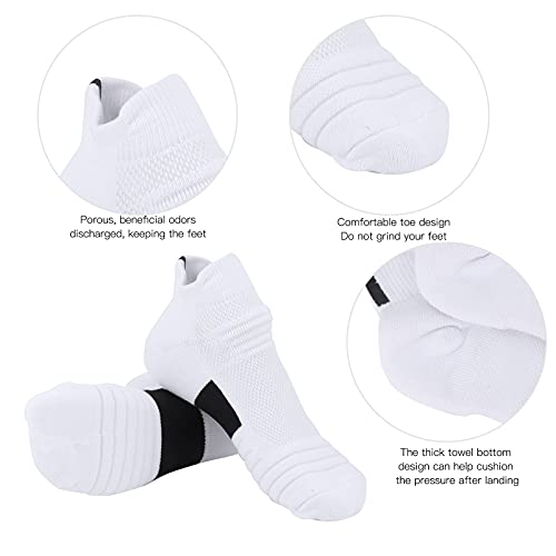 OUKENS Meias de basquetebol, algodão penteado, respirável, espessas para meninos, meninas, homens, m