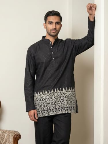 Image of Jompers Men's Ethnic Printed & Thread Work Kurtas