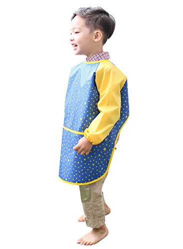image for Plie Kids Painting Apron – Waterproof Long Sleeve Art Smock for Todd
