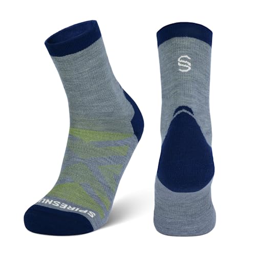 Merino Wool Hiking Socks for Men & Women - 19.42μm Anti-Blister | Temp Control & Moisture Wicking