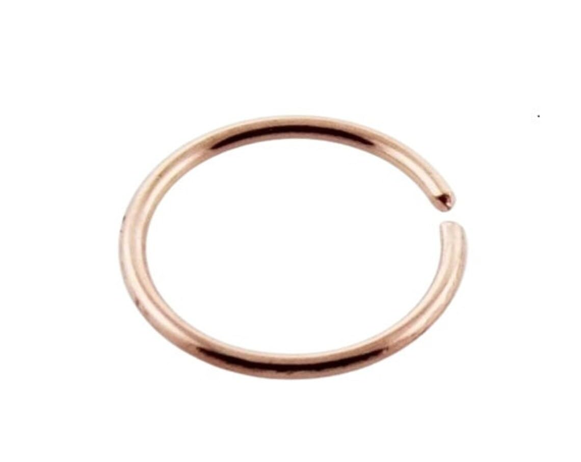 Generisch Kolczyk do nosa 10 mm I prawdziwe złoto 750 I kolczyk do nosa do nosa, wargi, wymiary 0,6 x 10 mm, modny, ekstrawagancki I 48004-10, Złoto