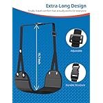 2 Pack Airplane Foot Hammock, Portable Travel Feet Rest Leg Relief, Ergonomic Hanging Sling for Long Flight,Car, Office Home, Comfort Support Travel Essentials, Black - Image 4