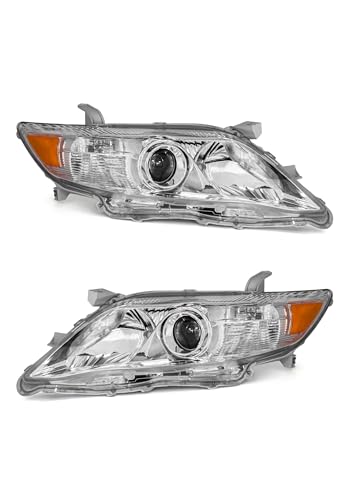 AXLAHA for Toyota Camry Headlights 2010-2011 Chrome Housing Pair