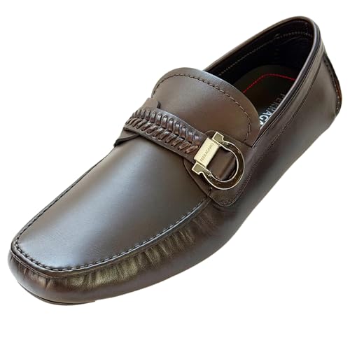 Calipso Gancini Dark Brown Leather
