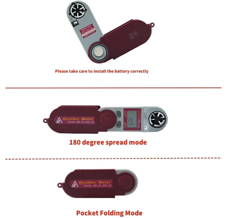 AZ8910 - Anemómetro multifunción de velocidad del viento/temperatura/humedad/presión de aire/altitud