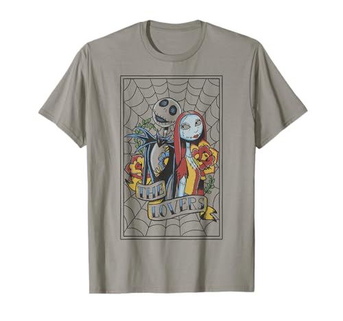 T-shirt Nightmare Before Christmas Jack Sally motif tatouage noir vêtements pop culture