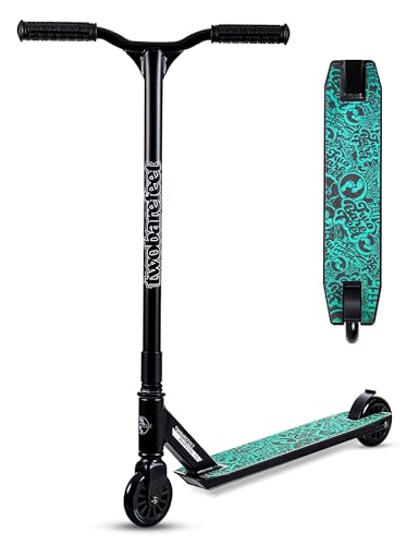 Two Bare Feet Cipher Model Stunt Scooter for Kids Teens & Adults - Lightweight Freestyle Scooter with 360 Spin ABEC-7 Bearings 100mm PU Wheels Durable Design for Tricks