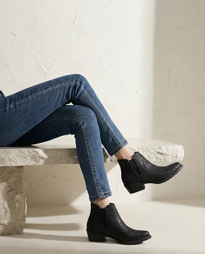 Image of GLOBALWIN Women's Cowgirl Boots Pull On Ankle Booties