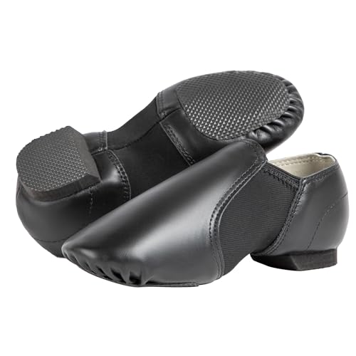 Slip-on Jazz Shoes Leather Dance Shoes for Kids