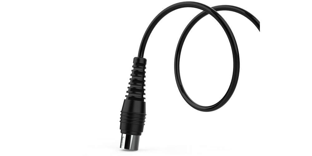 Audibax Silver Cable Midi Professionnel - Haute Transmission du Signal - Revêtement en PVC - Isolation Maximale - Longueur 2 Mètres - Contacts du Connecteur Argentés - 5 Broches - Couleur Noire