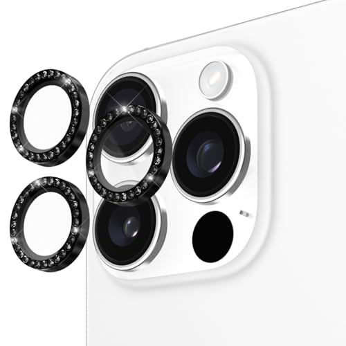 kate spade new york iPhone 16 Pro Max/iPhone 16 Pro Camera Lens Protector with Aluminum Ring - Set in Stone Nightfall