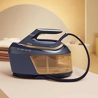 Philips PerfectCare Serie 6000 Steam Generator, 2400 W, 600g Steam Flow, 8 Bar Pressure, No Burns with OptimalTEMP Technology, 1.8L Tank, Black (PSG6066/26)