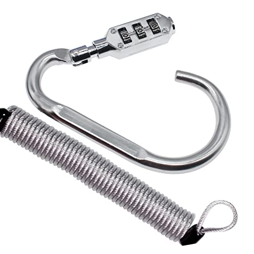 amavoler Motorcycle Helmet Lock, 8ft Bright Theft Deterrent Cable Combo,for