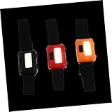 PartyKindom 3 Stück LED Outdoor Stirnlampen Wiederaufladbar Langlebig für Camping Wandern Joggen Angeln und Hundeausführungen bei Nacht Schwarz Rot Orange