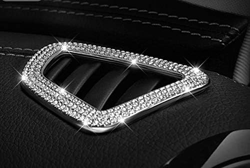 Miniatura 4 de Accesorios interiores brillantes para Mercedes Benz Clase C W205 C300 GLC300 V253 2015-2021 salida de aire acondicionado calcomanías de diamantes de