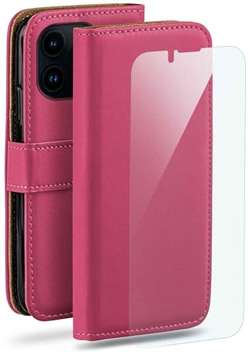 Étui iPhone 13 Pro Max protection intégrale rose avec support et film