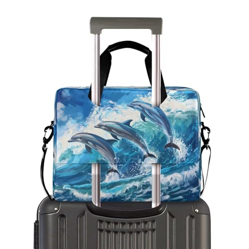 Bolsa para Laptop con diseño de delfines y olas miniatura 3
