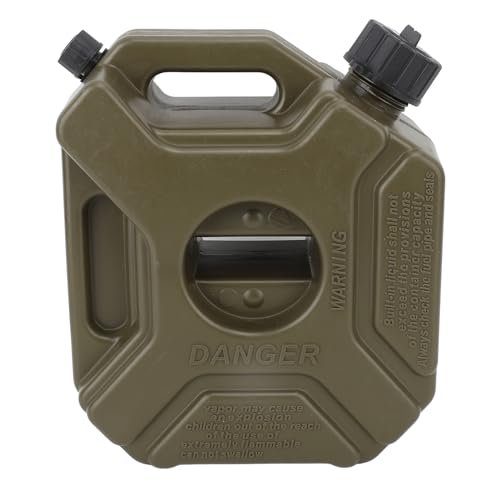 Gastank, 3 L, 0,75 Gallonen, Benzinkanister, Heizöl, Benzin, Vorratsdosen, Grüner Notfall-Backup-Tank für die Meisten Autos, Motorräder, UTV, ATV, Geländefahrzeuge (#12)