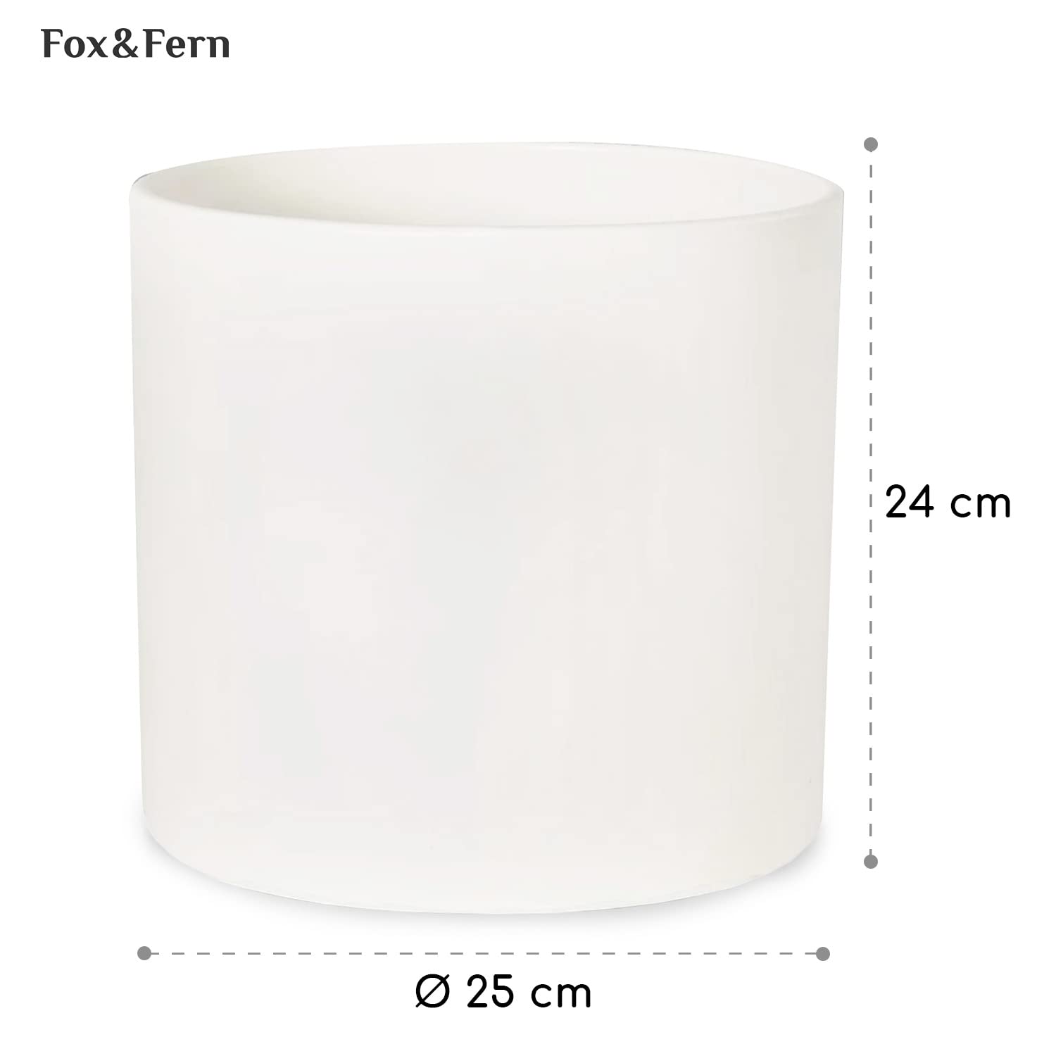 Fox & Fern Vasi da Esterno, Vasi per Piante da Esterno e Interno, Resistenti a Raggi UV e Gelo, Vaso Grande da Interno con Tappo di Scarico, Fioriera da in Polystone, Vaso da Singolo