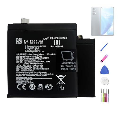 Batterie de rechange BLP699 OnePlus 7 Pro GM1915 avec outils de démontage