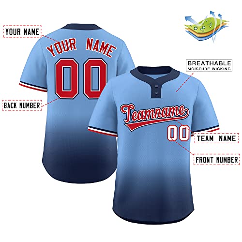 KXK Customize Men Women Youth Gradient Baseball Jersey Button Down Hip Hop Shirts Personalized Stitched Name Number Logo miniatura 2