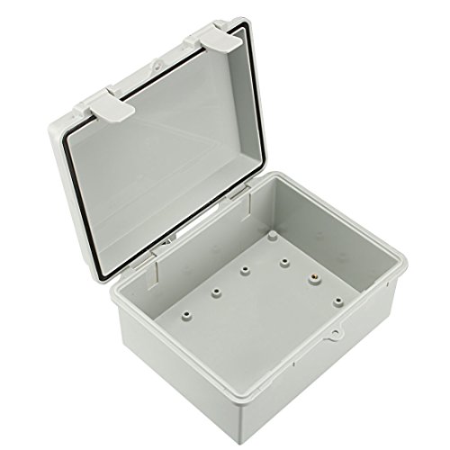 Awclub Waterproof Dustproof Ip65 Abs Plastic Electric Junction Box Project Enclosure Gray With Lock (8.66"X6.69"X4.33") #TOP2