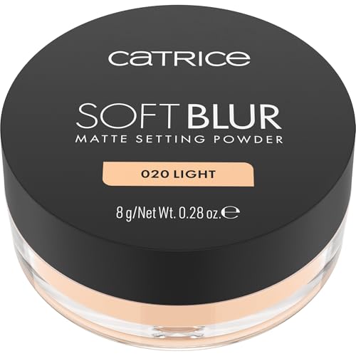 Catrice Soft Blur Matte Setting Powder 020 Light, fini mat, poudre respirante, longue tenue, pour fixer le maquillage, formule légère, 8g